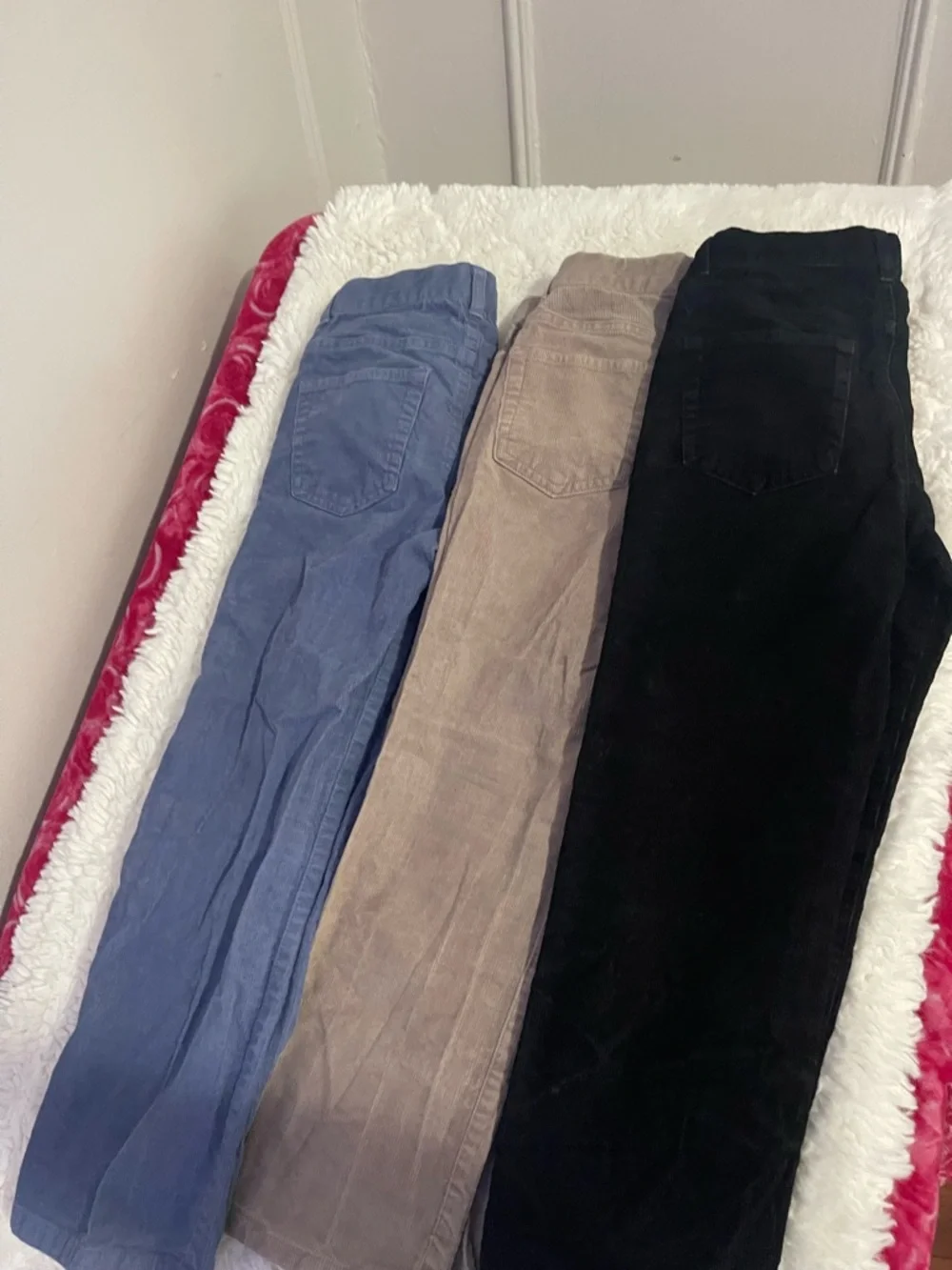 Janie and Jack Corduroy Pants Trio in Blue, Taupe, and Black - Picture 9 of 9